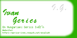 ivan gerics business card